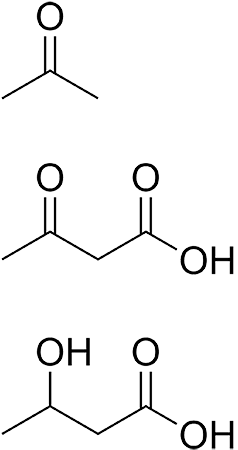 Chemical Structures Of Various Ketone Bodies
